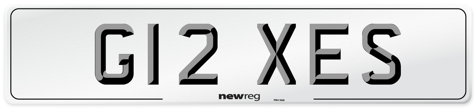 G12 XES Number Plate from New Reg